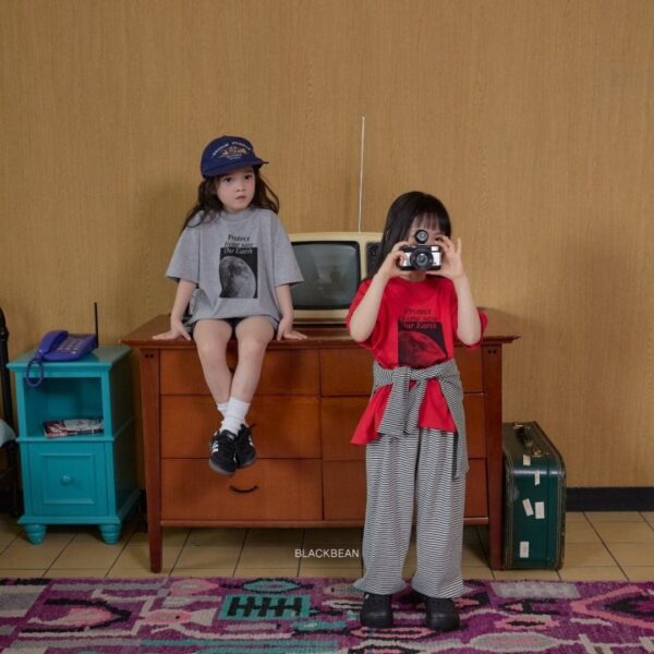 7 <b>Black bean上衣</b>Summer 우주티 80-120cm