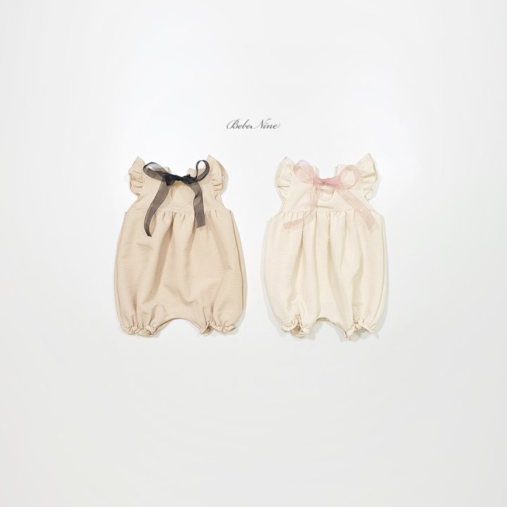 8 <b>|BABY |Bebe nine 連身衣</b>Summer 쁘띠 프릴 리본 슈트 70-100cm