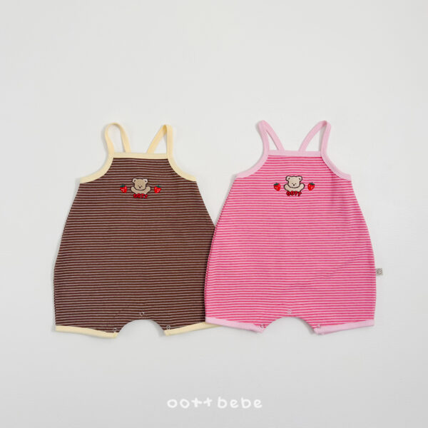 01-2 <b>|BABY| OOTTBEBE連身衣</b>Summer 딸기초코슈트 0-12M