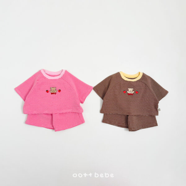 01-2 <b>OOTTBEBE套裝</b>Summer 딸기초코상하복 75-120cm
