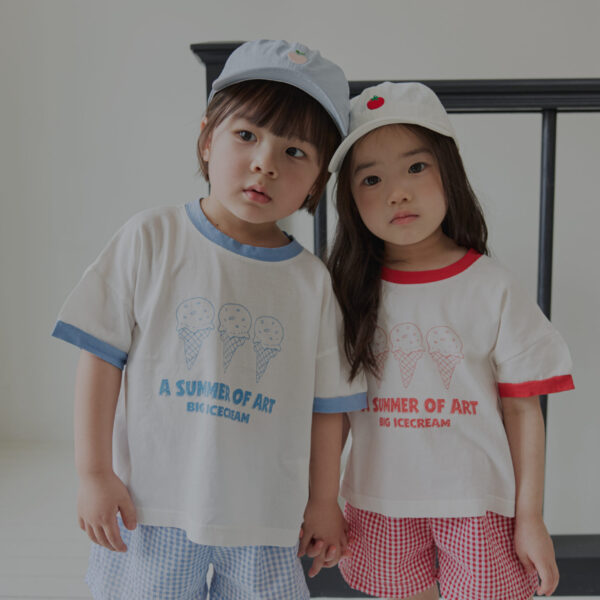 0323 라라랜드0370 1 <b>|Kids| Lala land上衣</b>Summer 아이스크림 티 75-120cm