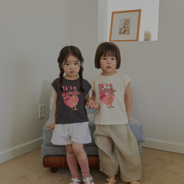 0324 라라랜드2956 <b>|Kids| Lala land上衣</b>Summer 러브래빗 나시티 75-120cm