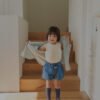 <b>｜Kids｜ Lala land褲子</b>Summer 포인트 데님 반바지 75-120cm