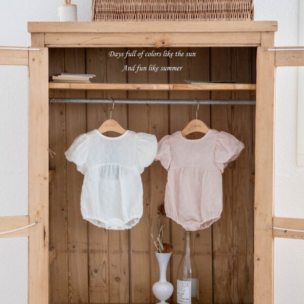 1 <b>|BABY| Mkids包屁衣</b>Summer 로즈슈트 3-18M