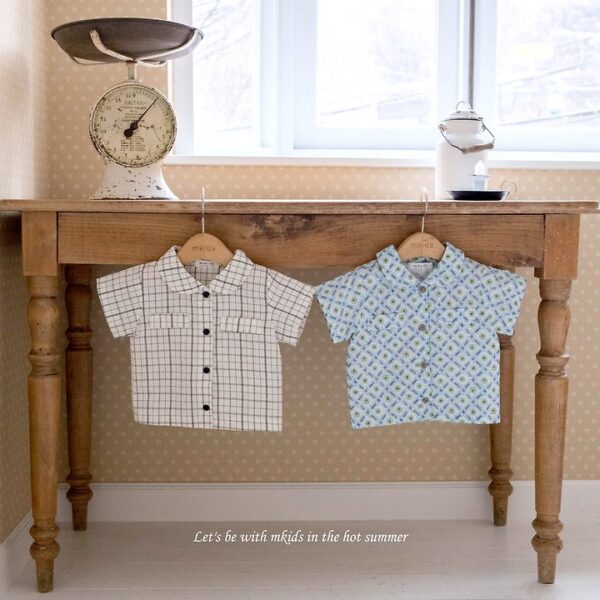 1 <b>|Kids| Mkids襯衫</b>Summer크로플셔츠 65-115cm