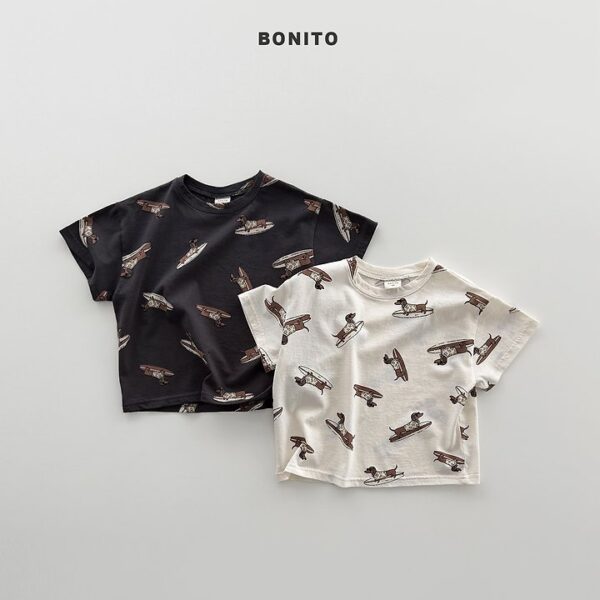 1 <b>BONITO上衣</b>Summer 서핑도그티 70-140CM