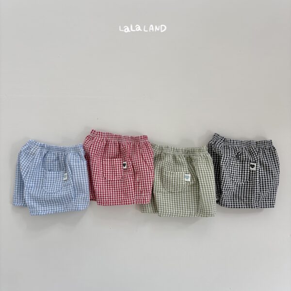 1 <b>|BABY| LaLa land褲子</b>Summer 지지미 체크반바지 65-82cm