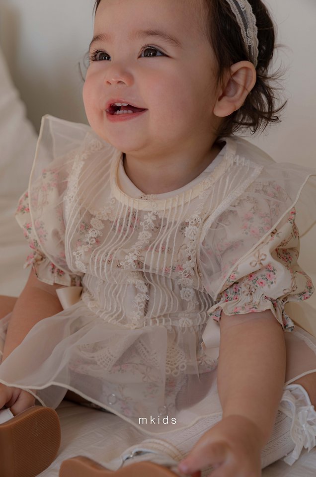 10 <b>|BABY| Mkids上衣</b>Summer 벨프릴뷔스티에 3m-4y