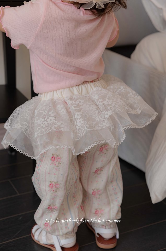 16 <b>|BABY| Mkids裙子</b>Summer 미아레이스스커트 FREE(3m-6y)