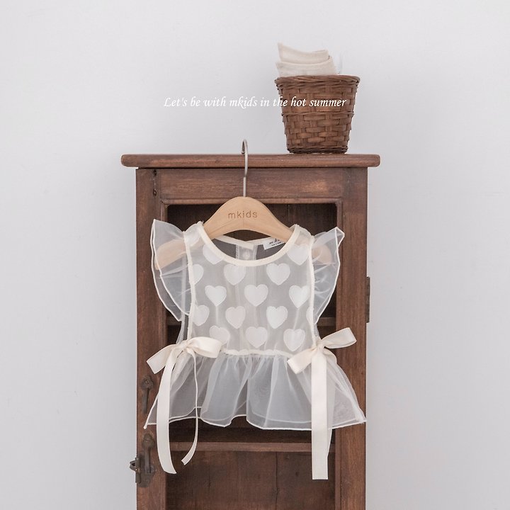 2 <b>|BABY| Mkids上衣</b>Summer 벨프릴뷔스티에 3m-4y