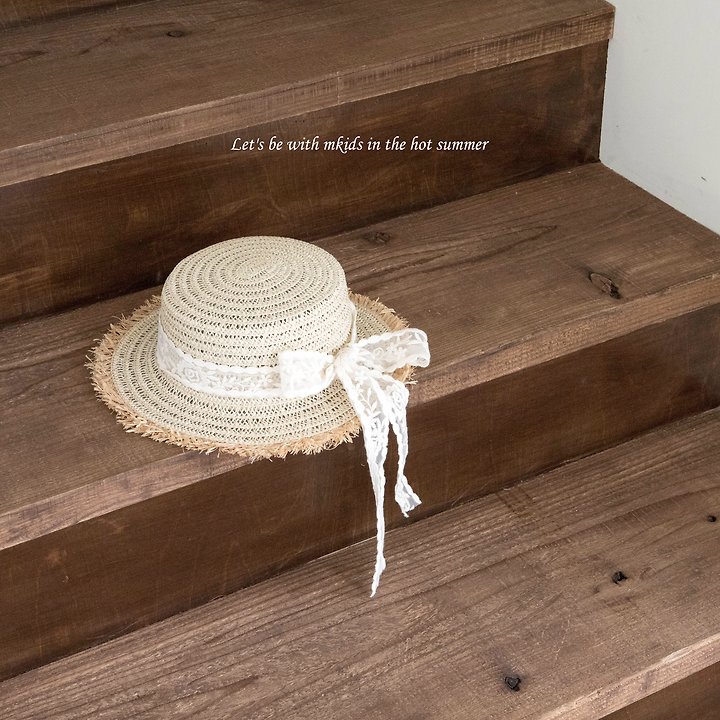 2 <b>|BABY| Mkids帽子</b>Summer 마요밀짚모자 FREE(3m-6y)