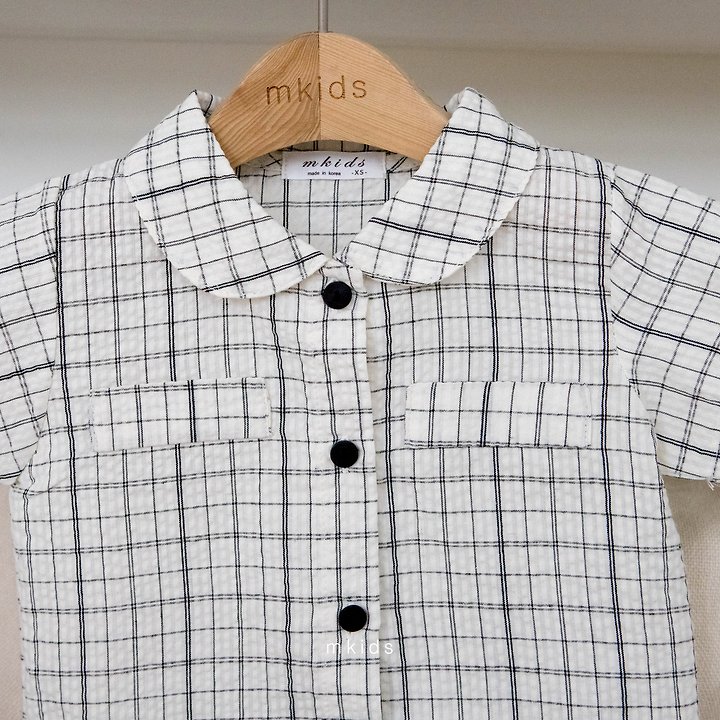 <b>｜Kids｜ Mkids襯衫</b>Summer크로플셔츠 65-115cm
