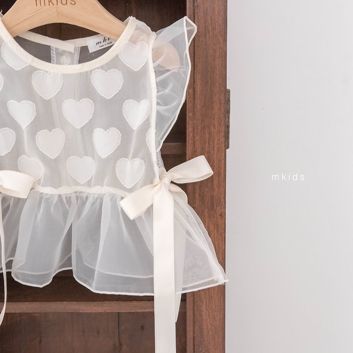 4 <b>|BABY| Mkids上衣</b>Summer 벨프릴뷔스티에 3m-4y