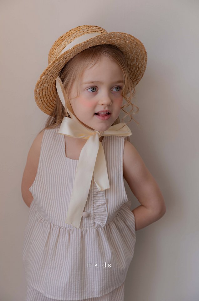 4 <b>|BABY| Mkids帽子</b>Summer 에일리밀짚모자 FREE(3m-6y)