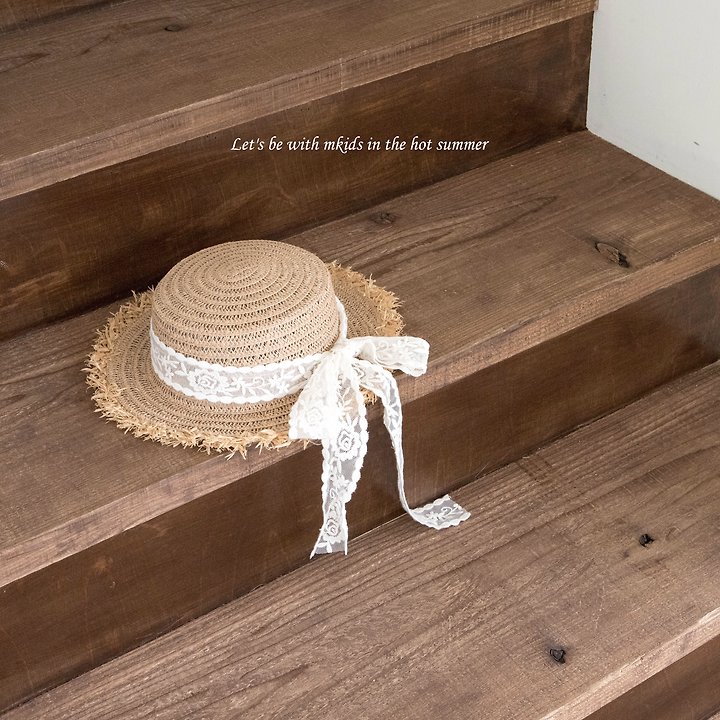 5 <b>|BABY| Mkids帽子</b>Summer 마요밀짚모자 FREE(3m-6y)