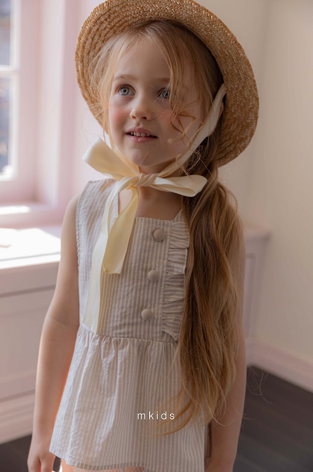 6 <b>|BABY| Mkids帽子</b>Summer 에일리밀짚모자 FREE(3m-6y)