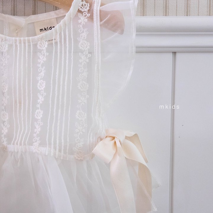 7 <b>|BABY| Mkids上衣</b>Summer 벨프릴뷔스티에 3m-4y