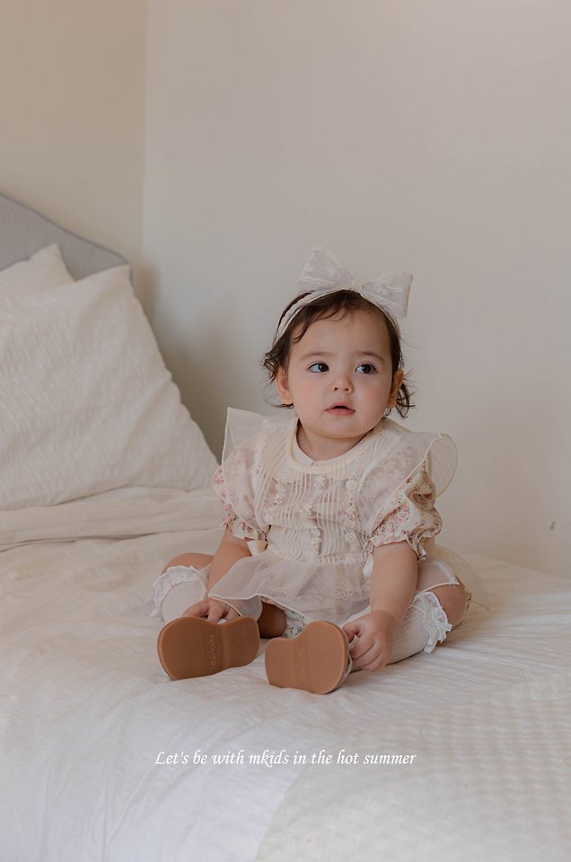 9 <b>|BABY| Mkids上衣</b>Summer 벨프릴뷔스티에 3m-4y