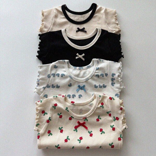 ㄱ골지리본티1 <b>Aosta上衣</b>Summer 골지리본티 60-115cm