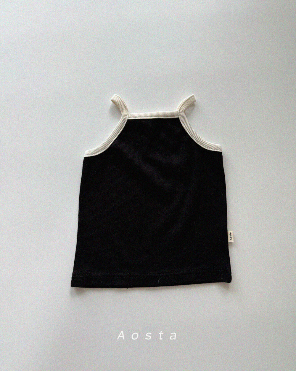 골지끈나시 검정1 <b>Aosta背心</b>Summer 골지끈나시 60-115cm