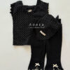 골지리본바지 검정3 <b>Aosta褲子</b>Summer 골지리본바지 60-115cm