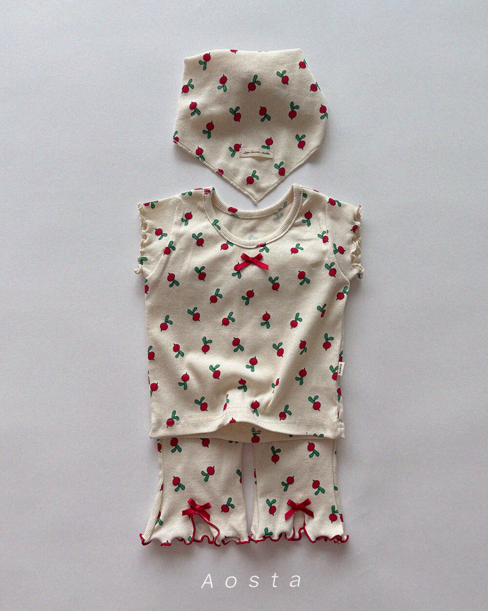 골지리본바지 래디쉬6 <b>Aosta褲子</b>Summer 골지리본바지 60-115cm