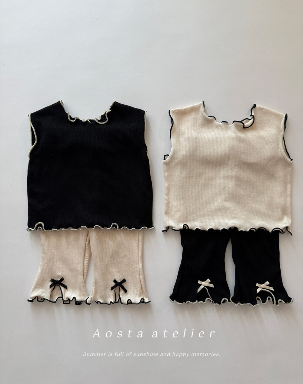 골지리본바지 아이5 <b>Aosta褲子</b>Summer 골지리본바지 60-115cm