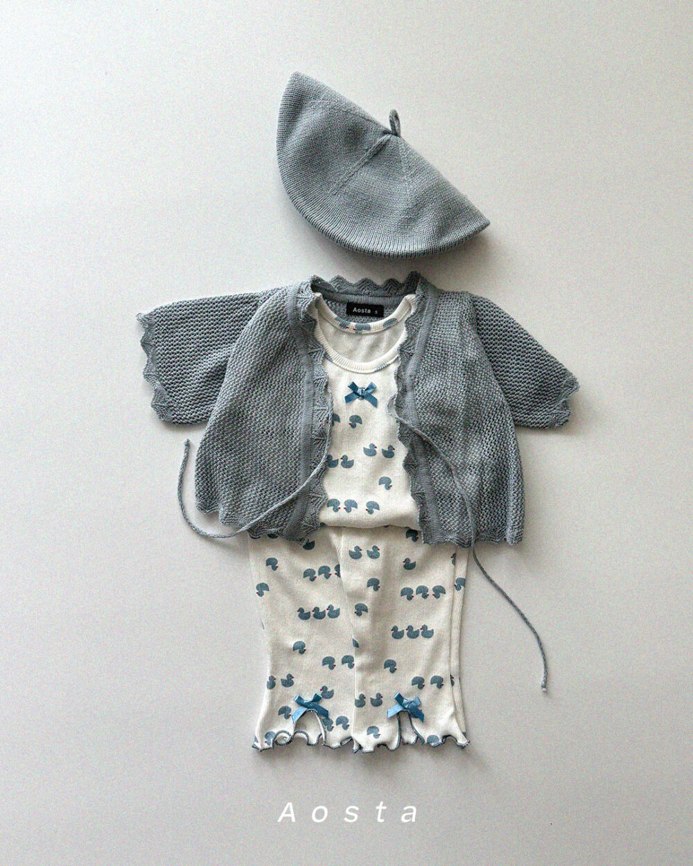 골지리본바지 오리13 <b>Aosta褲子</b>Summer 골지리본바지 60-115cm