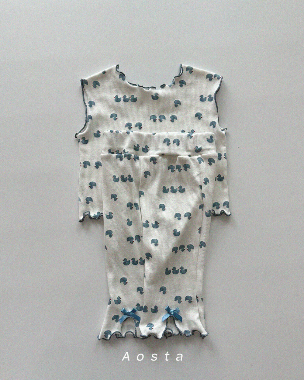 골지리본바지 오리2 <b>Aosta褲子</b>Summer 골지리본바지 60-115cm