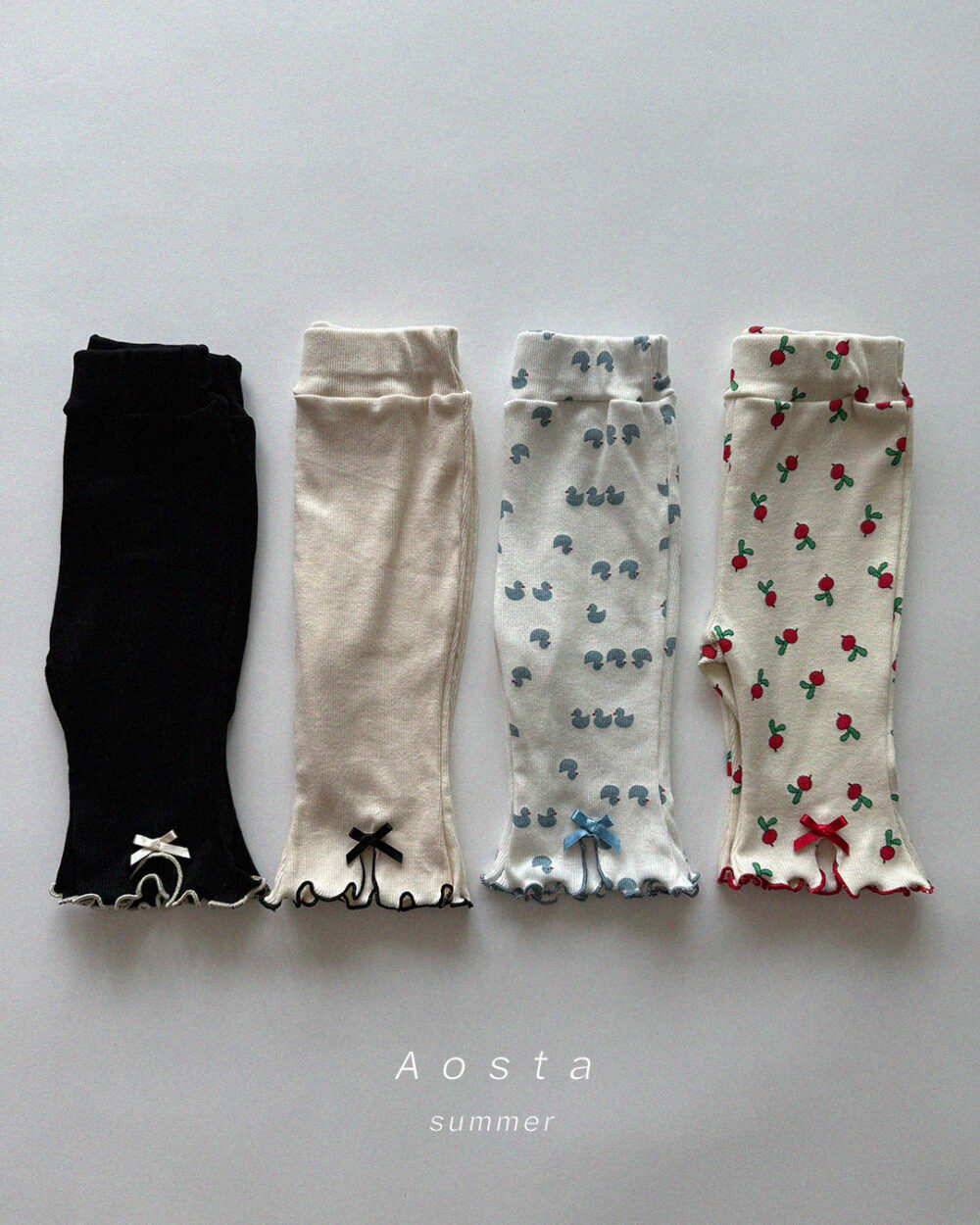 골지리본바지2 <b>Aosta褲子</b>Summer 골지리본바지 60-115cm