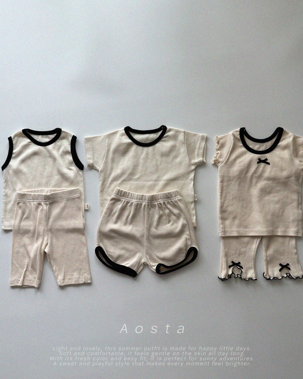 골지어깨나시 아이4 <b>Aosta背心</b>Summer 골지나시 60-115cm