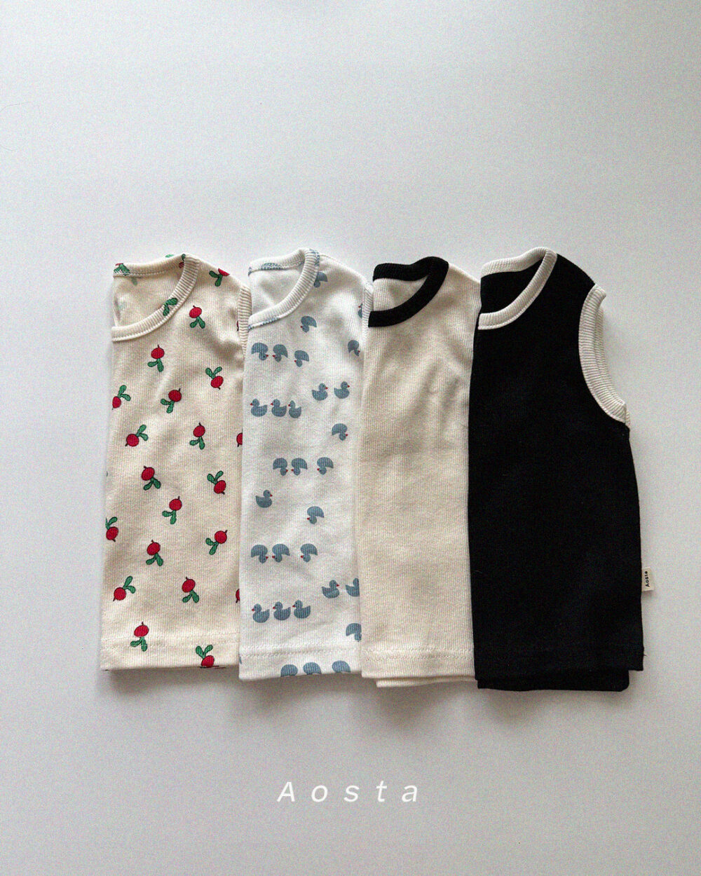 골지어깨나시1 <b>Aosta背心</b>Summer 골지나시 60-115cm