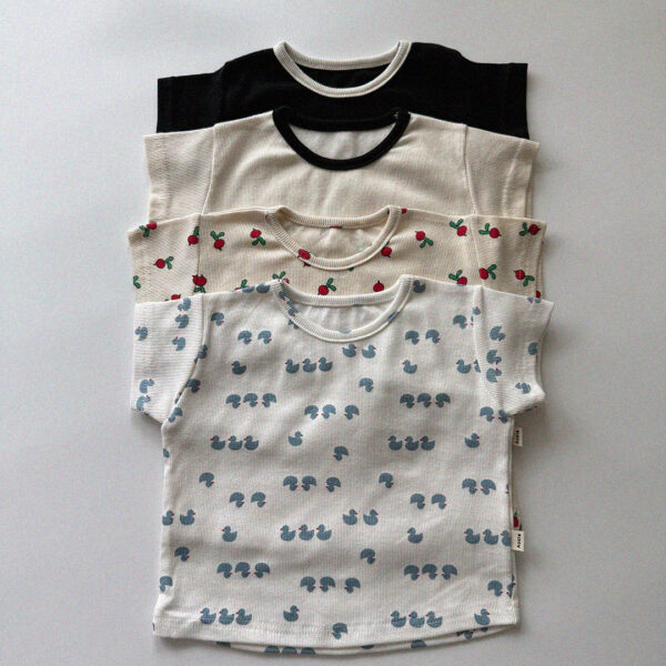 골지티5 <b>Aosta上衣</b>Summer 골지반팔티 60-115cm