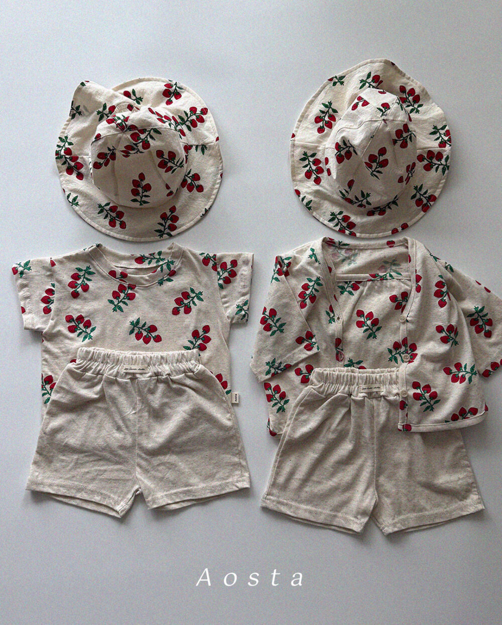 린넨가디건 딸기9 <b>Aosta罩衫</b>Summer 린넨가디건 60-115cm