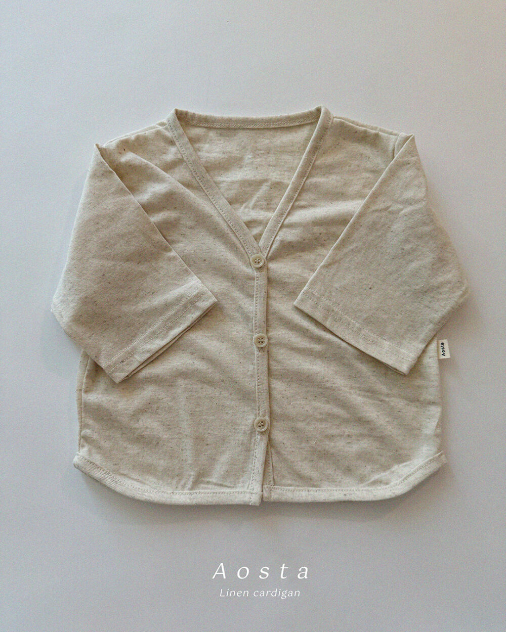 린넨가디건 베이지1 <b>Aosta罩衫</b>Summer 린넨가디건 60-115cm