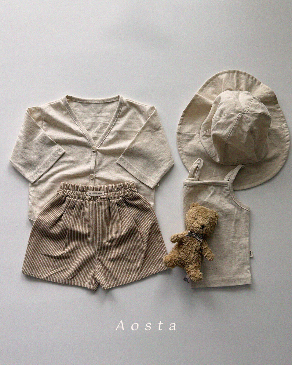 린넨가디건 베이지4 <b>Aosta罩衫</b>Summer 린넨가디건 60-115cm