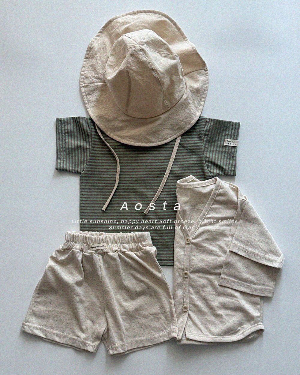 린넨가디건 베이지5 <b>Aosta罩衫</b>Summer 린넨가디건 60-115cm
