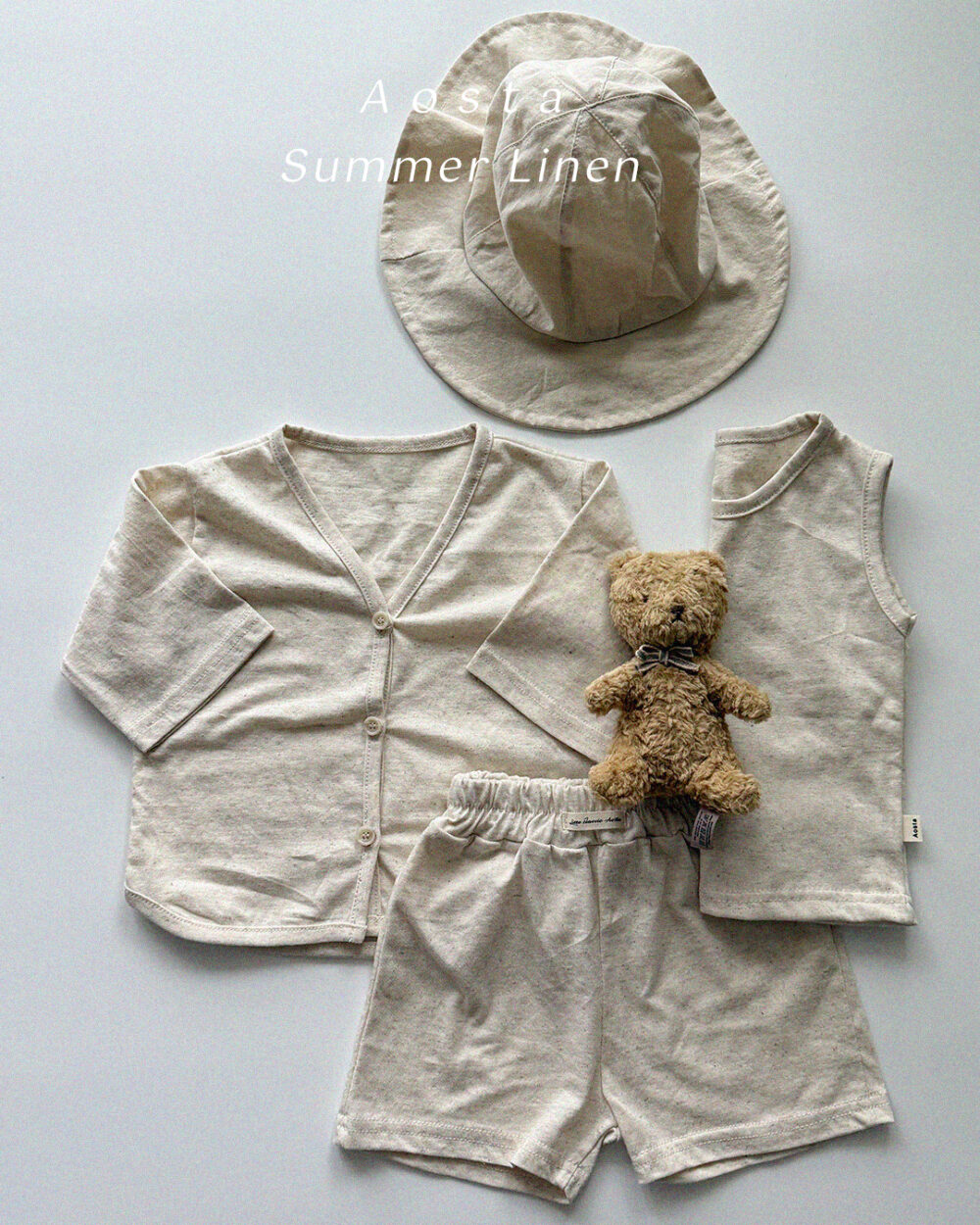 린넨가디건 베이지6 <b>Aosta罩衫</b>Summer 린넨가디건 60-115cm