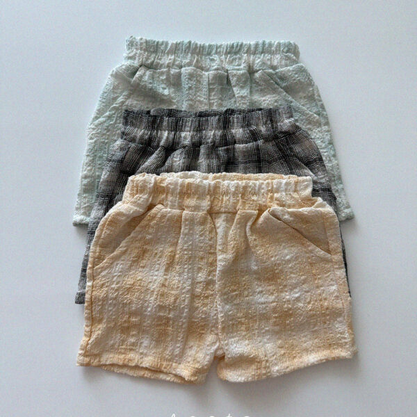 체크바지3 <b>Aosta褲子</b>Summer 체크반바지 60-115cm