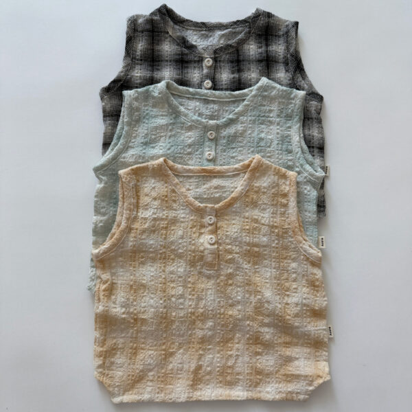 체크셔츠 2 <b>Aosta背心</b>Summer 체크셔츠 60-115cm
