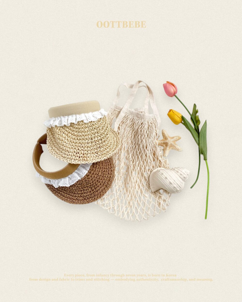 10 <b>OOTTBEBE帽子</b>Summer 러블리썬캡 75-120cm