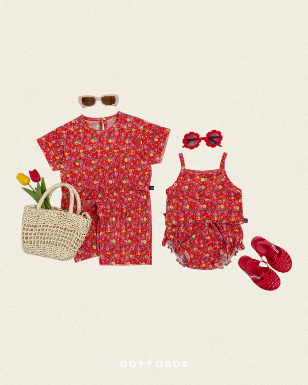 15 <b>|BABY| OOTTBEBE包屁衣</b>Summer 꽃송이플리츠나시블루머 0-12M