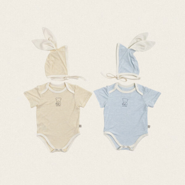 15 <b>|BABY| OOTTBEBE包屁衣</b>Summer 쫀득단가라슈트+보넷세트 0-12M