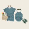 16 <b>|BABY| OOTTBEBE包屁衣</b>Summer 꽃송이플리츠나시블루머 0-12M
