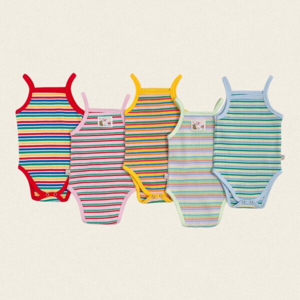 7 <b>|BABY| OOTTBEBE包屁衣</b>Summer 무지개나시슈트 0-12M