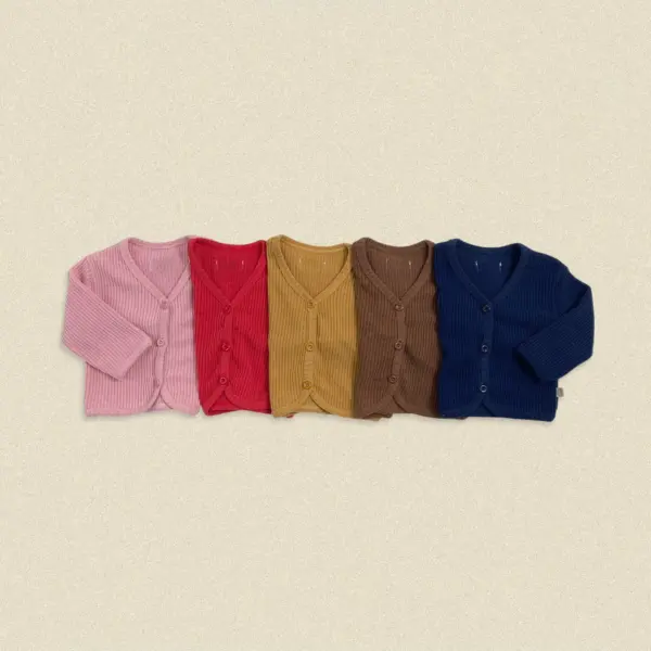 01 <b>OOTTBEBE罩衫</b>Autumn 하리보골지가디건 65-115cm