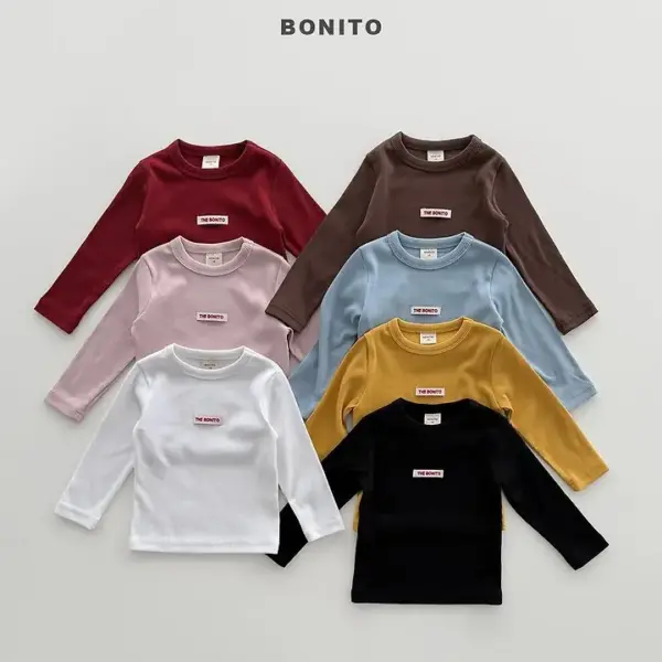 1 <b>BONITO上衣</b>Autumn 컬러골지티 70-140CM