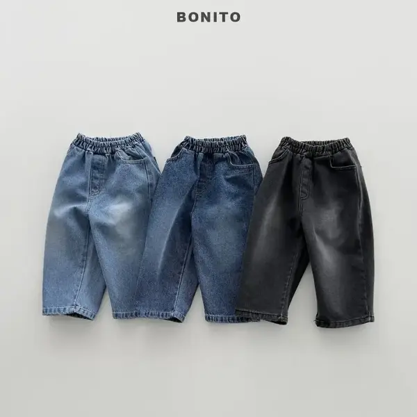 1 <b>BONITO褲子</b>Autumn 브러쉬데님팬츠 70-140CM
