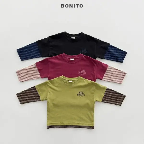 <b>BONITO T恤</b>Autumn  반팔레이어드티 70-140CM