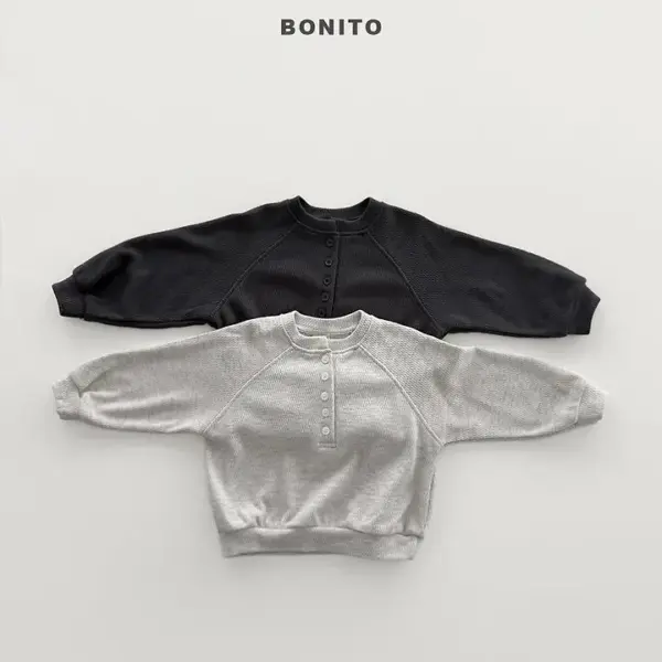 1 <b>BONITO 上衣</b>Autumn 헨리넥맨투맨 70-140CM